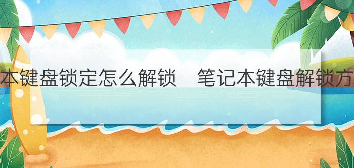 笔记本键盘锁定怎么解锁　笔记本键盘解锁方法